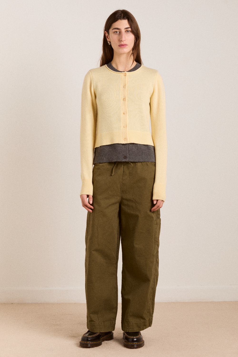 callie layer wool and cashmere blend cardigan