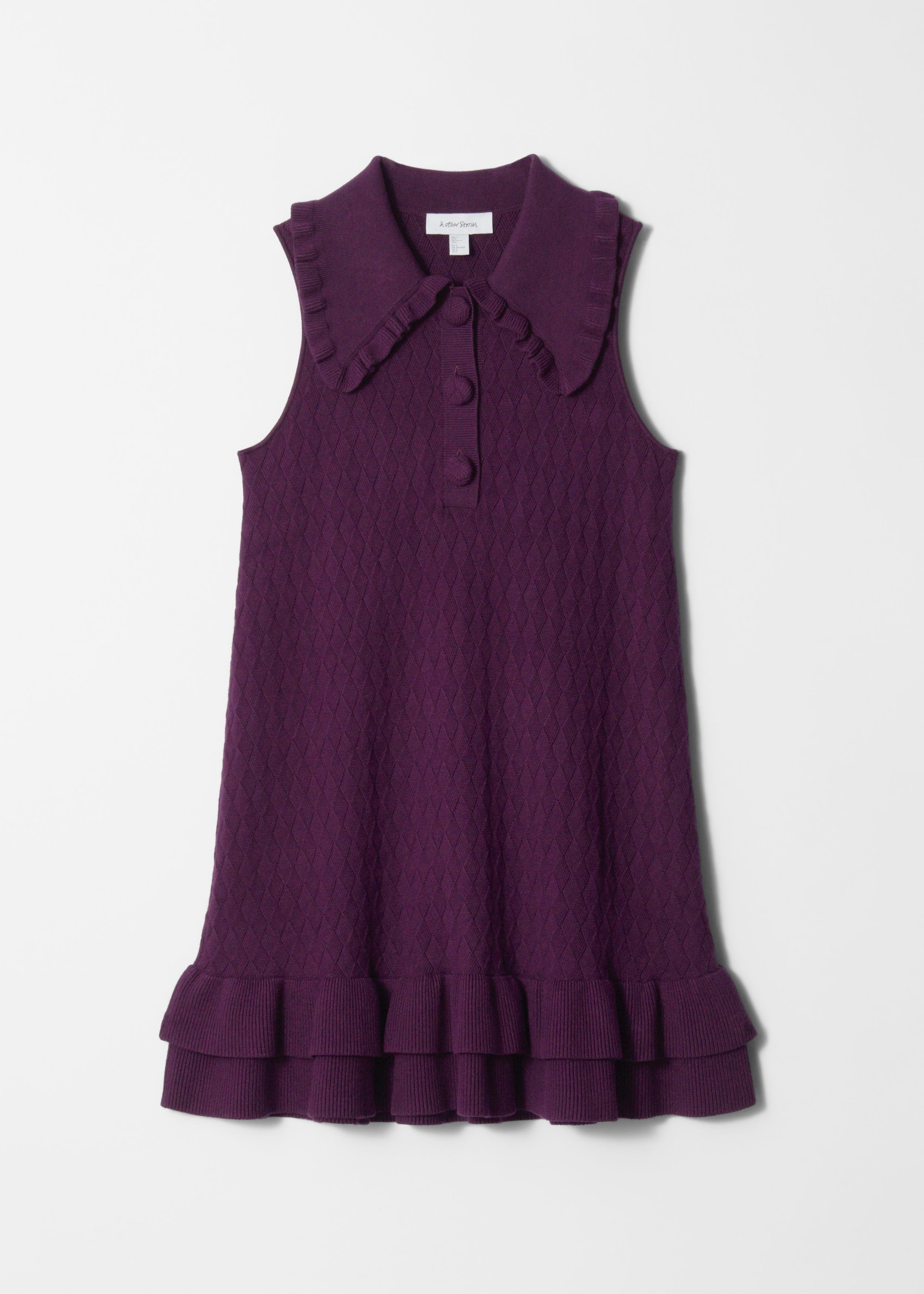 Knitted Frill Mini Dress