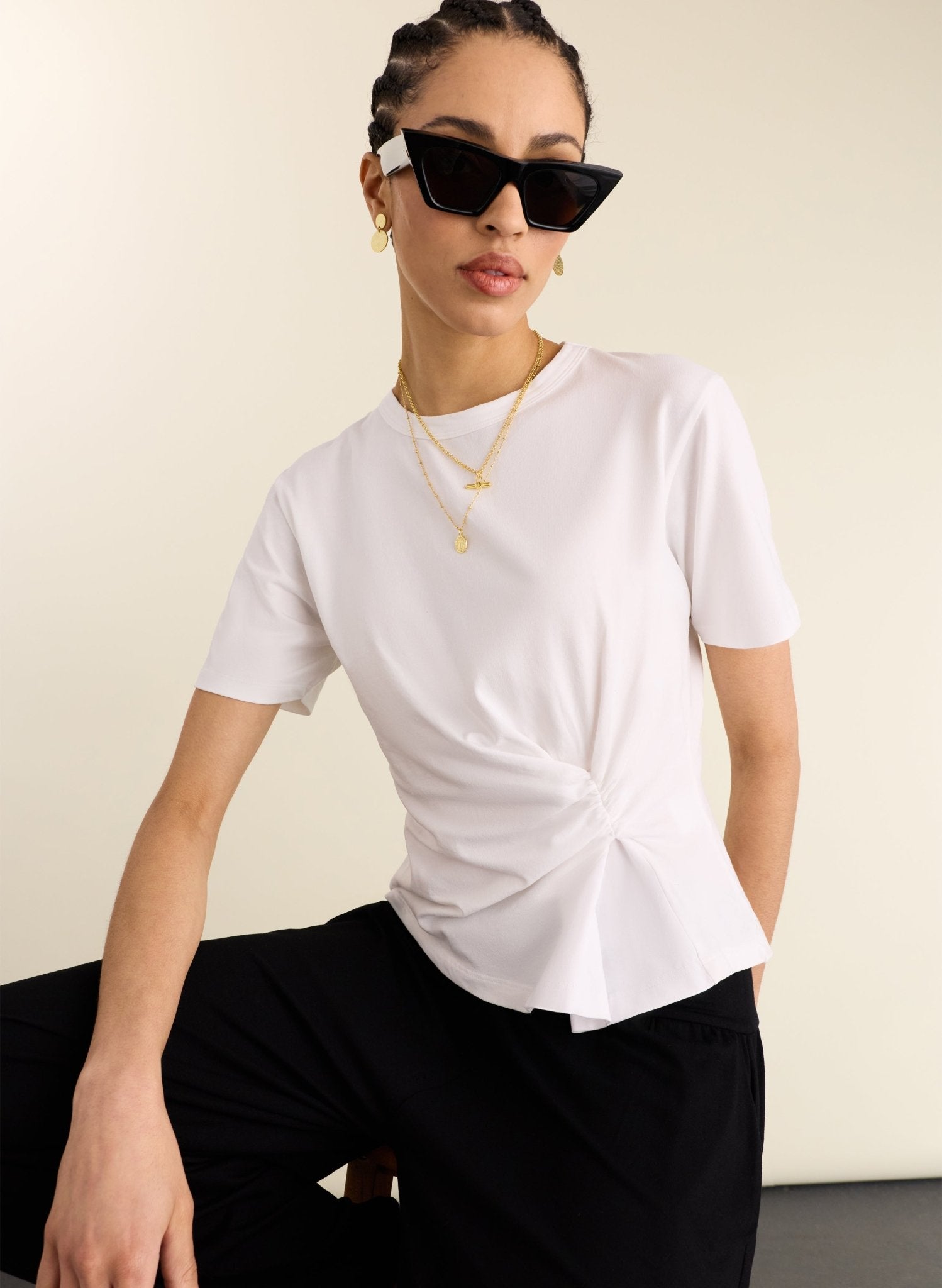 Carrie Relaxed Boat Neck Tee