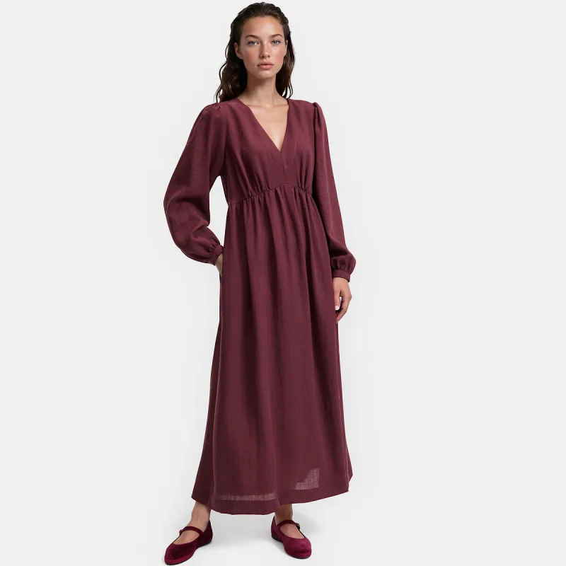 Long Sleeve V-Neck Maxi Dress — image 1 of 4