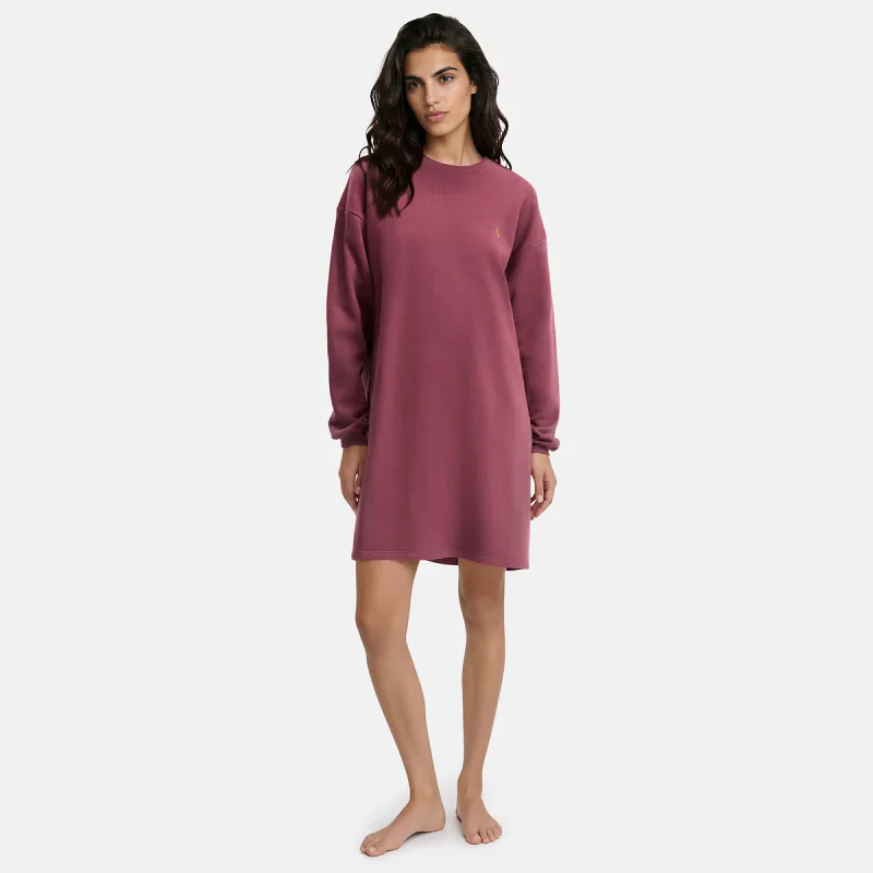 Brushed Fleece Long Sweatshirt-Style Nightshirt — image 1 of 4