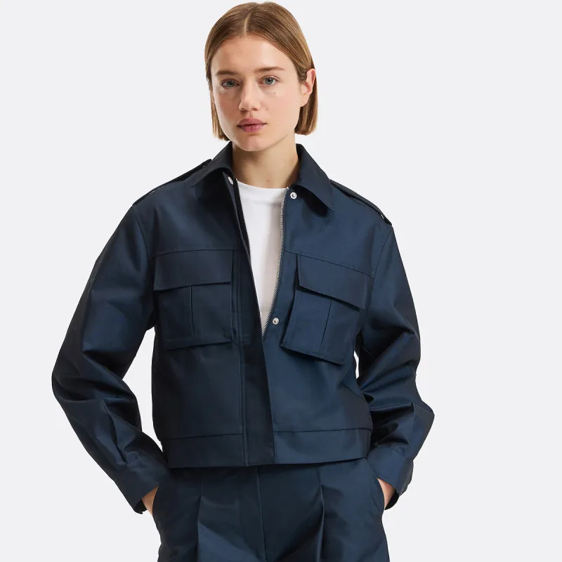 Short Loose-Fitting Jacket with Shoulder Tabs — image 1 of 4