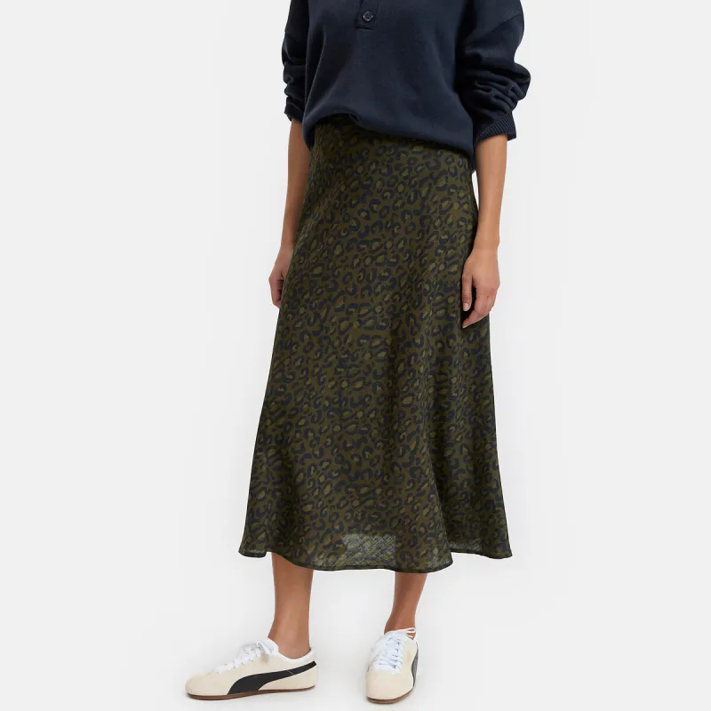 Leopard Print Full Maxi Skirt — image 1 of 4