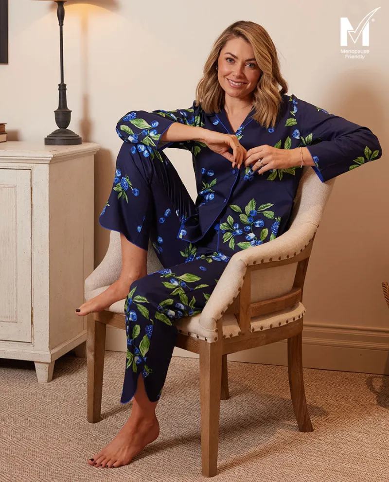 Midnight Berry Womens Fruit Print Pyjama Set