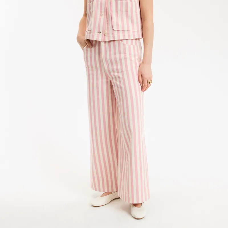 Striped Wide Leg Trousers — image 1 of 4