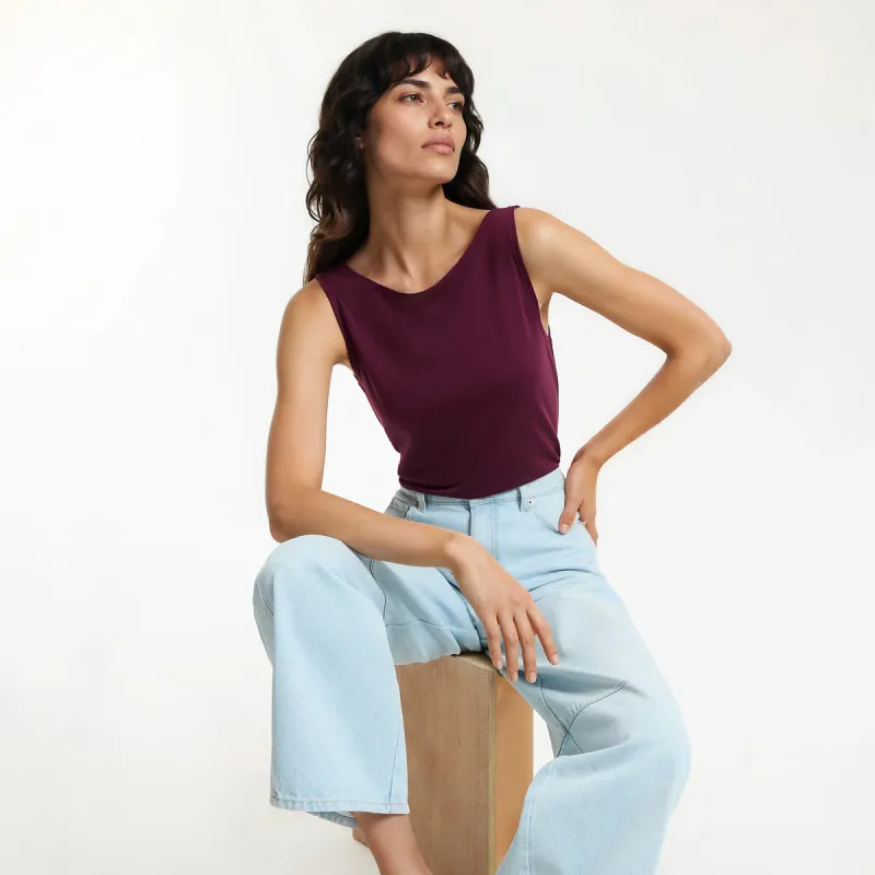 Boat Neck Vest Top — image 1 of 4