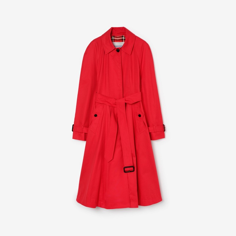 Long Gabardine Ellingham Fit-and-flare Car Coat