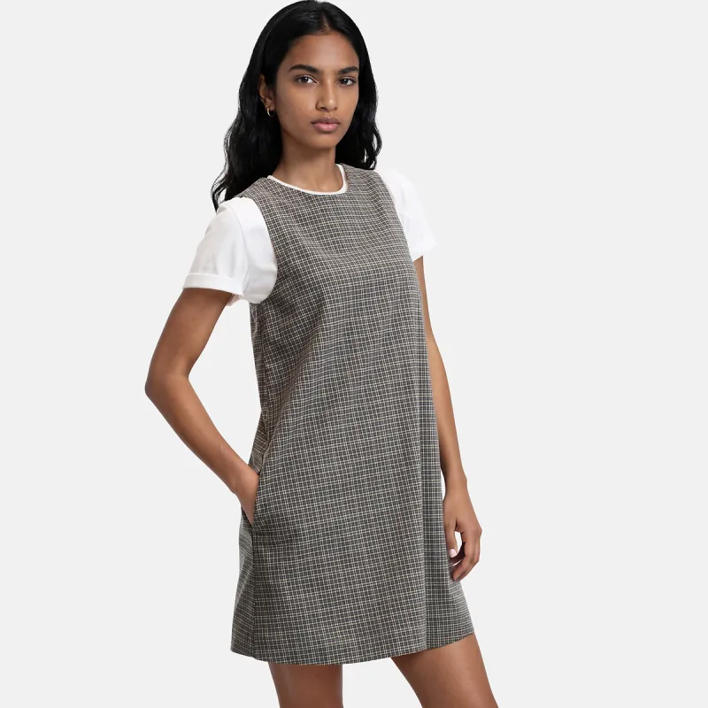 Checked Sleeveless Mini Dress — image 1 of 4