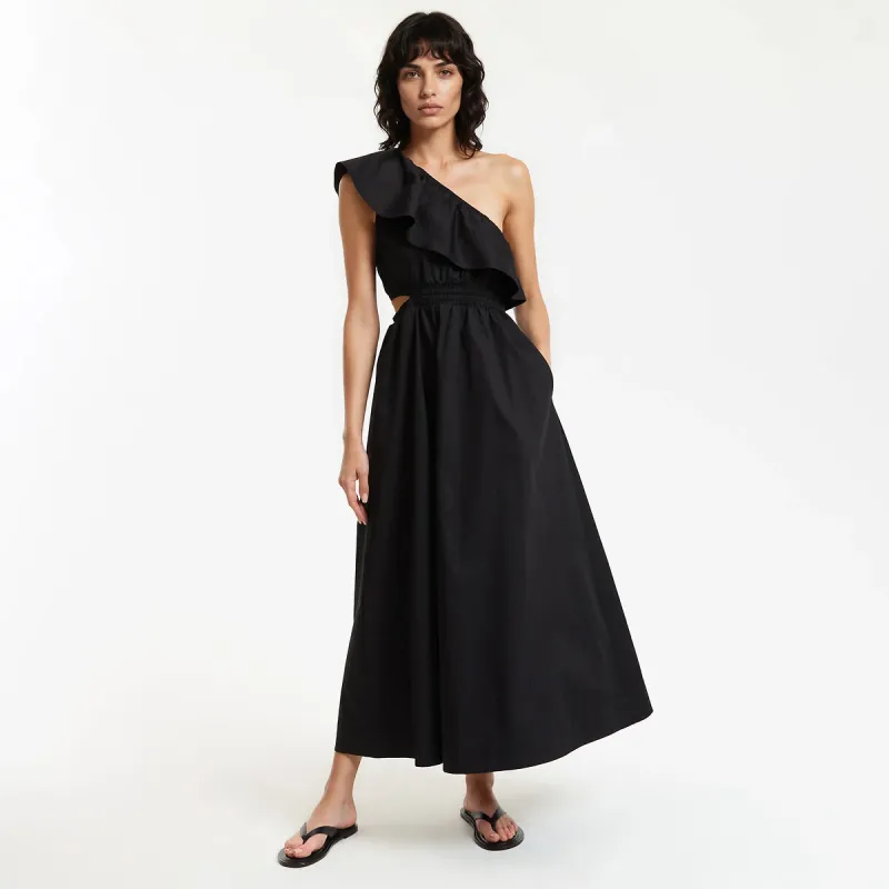 Asymmetric Ruffled Maxi Dress — image 1 of 4