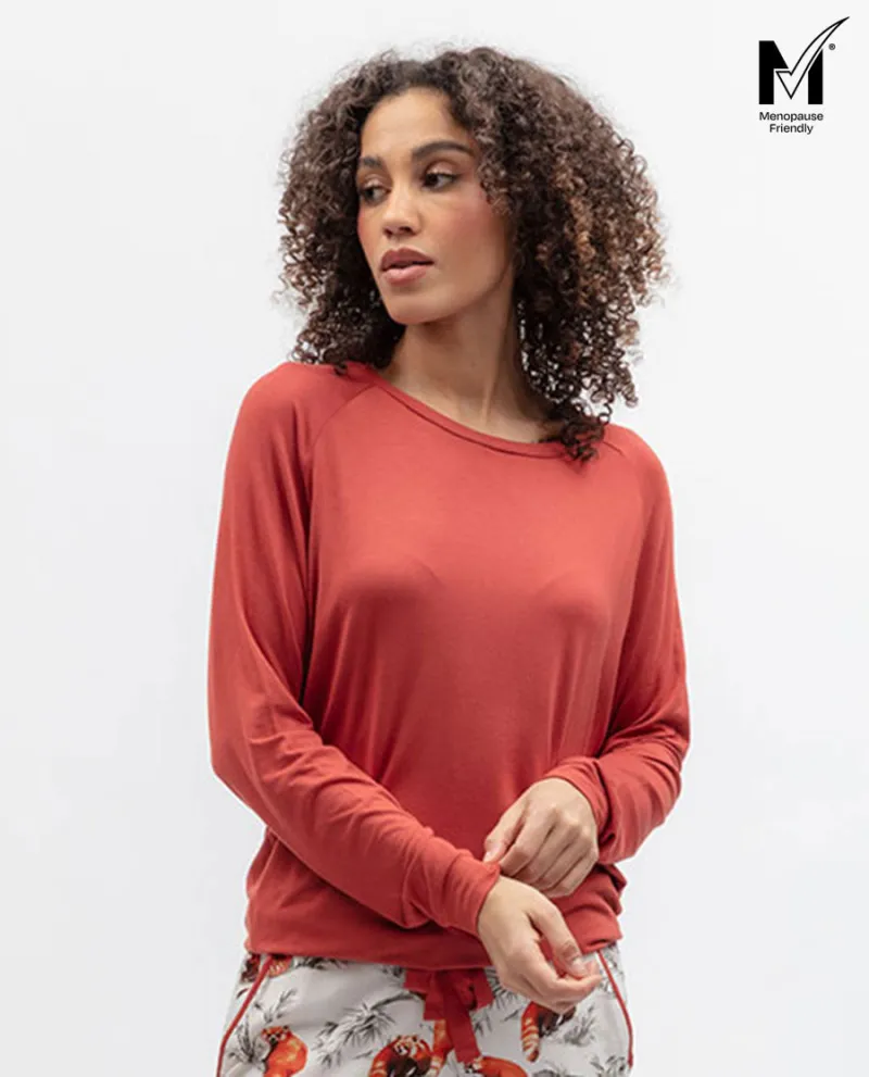 Pumpkin Spice Womens Slouch Jersey Pyjama Top