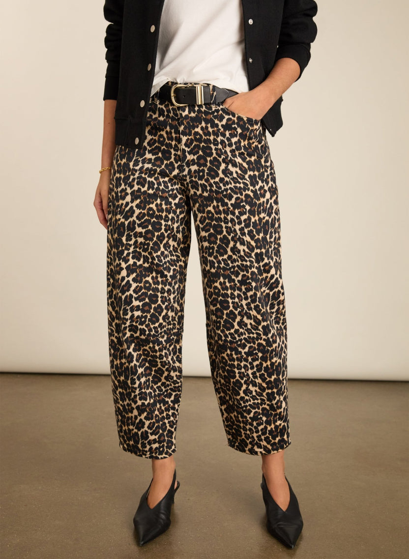 Kelsey Organic Cotton Stretch Denim Printed Barrel Jeans