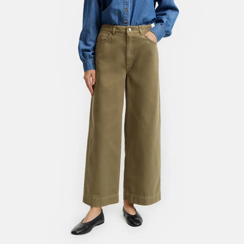 Ankle Grazer Trousers with Wide Leg — image 1 of 4