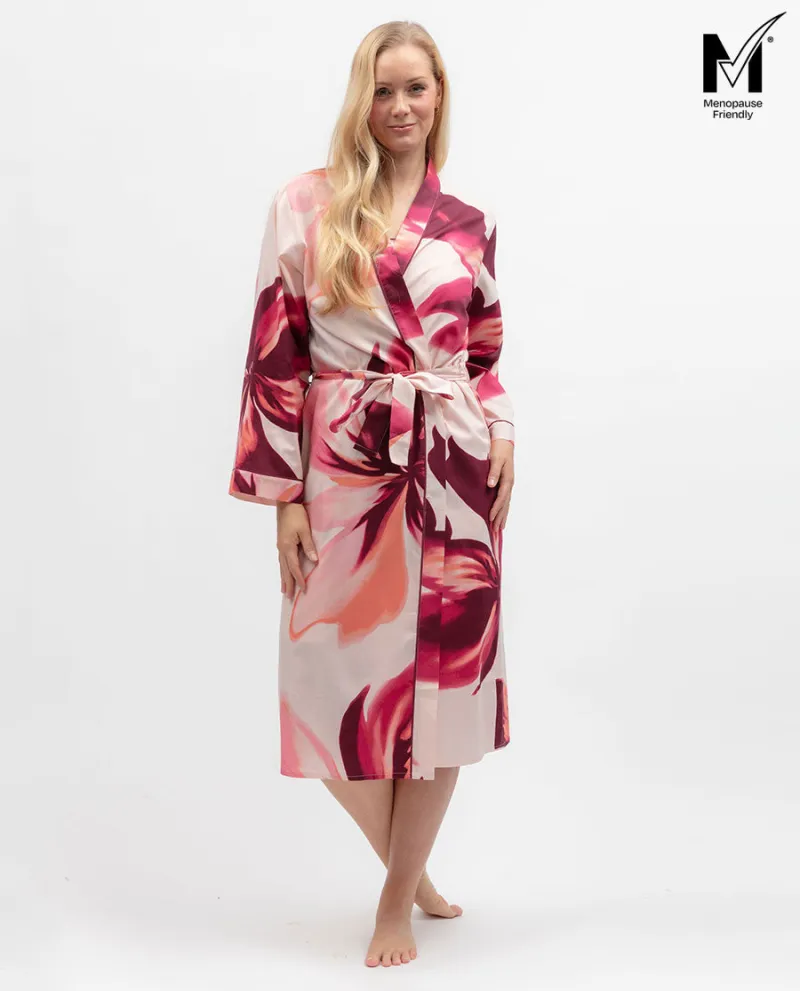 Blush Botanica Womens Floral Print Long Dressing Gown