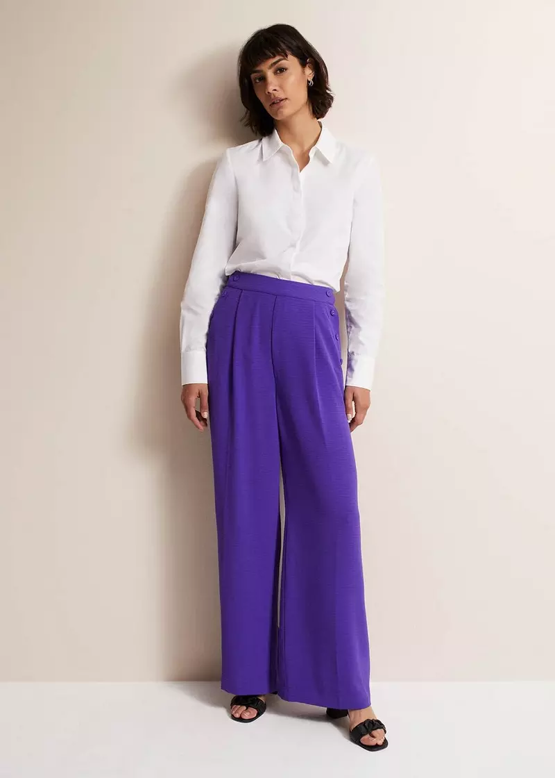 Azylnn Purple Wide Leg Trousers
