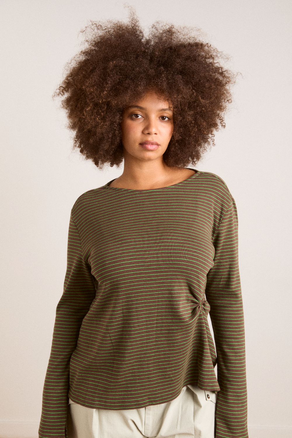 raelynn tee - green stripe