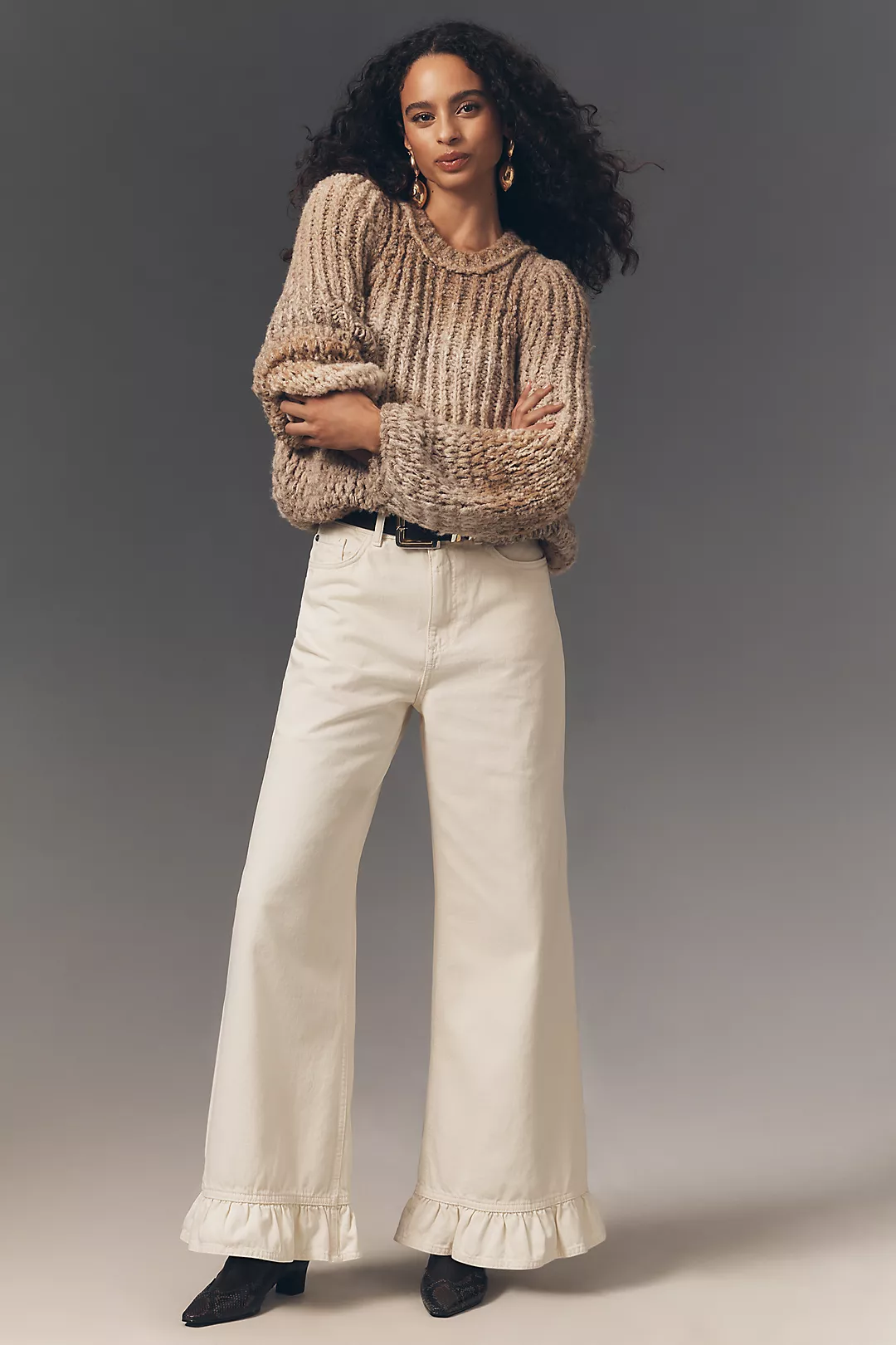 Pilcro Scandi Mid-Rise Wide Leg Jeans