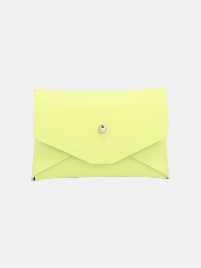 Leather Coin Purse - Yellow