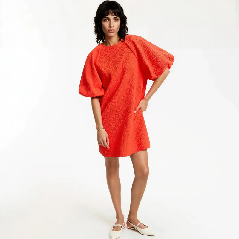 Short Puff Sleeve Mini Dress — image 1 of 4