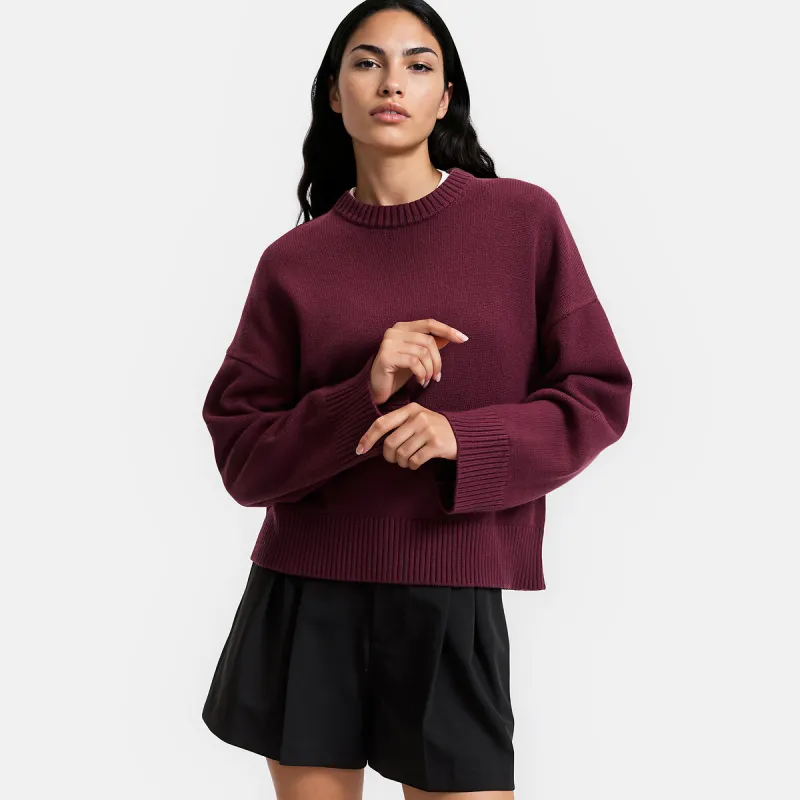 Wool/Cotton Crew Neck Jumper — image 1 of 4