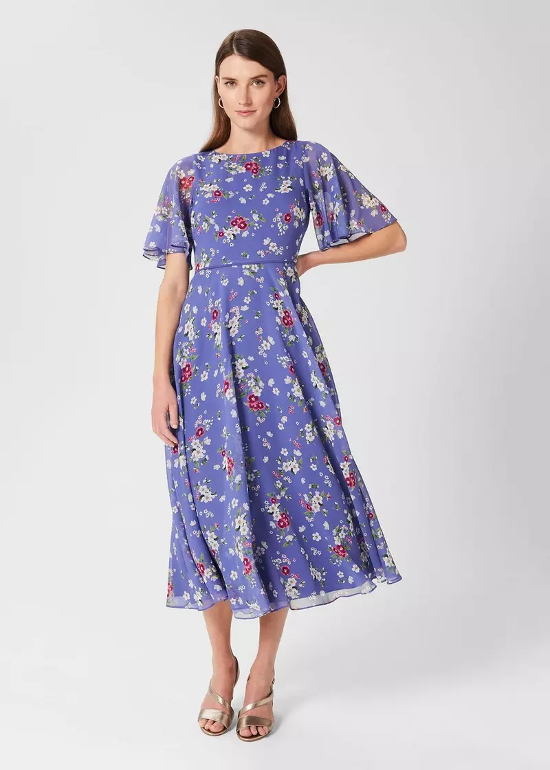 Caroline Silk Floral Dress