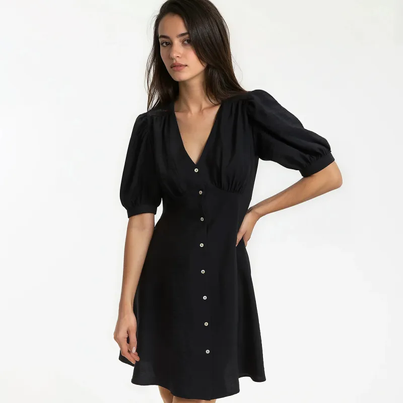 Full Mini Dress with Short Sleeves — image 1 of 4