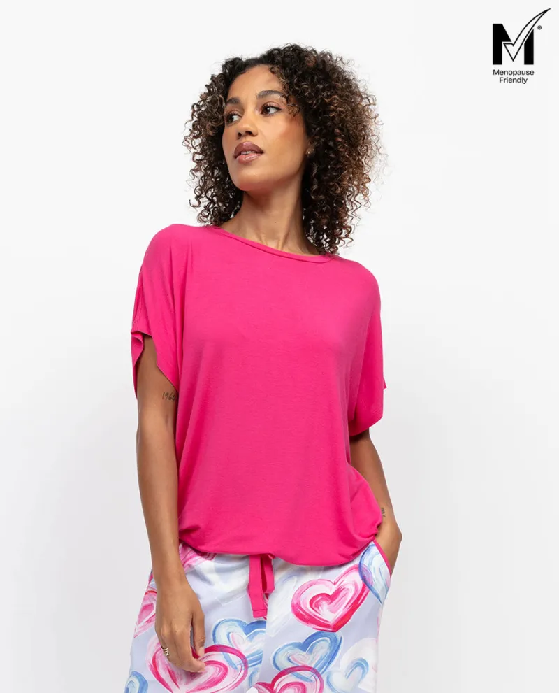Chloe Womens Slouch Jersey Pyjama Top