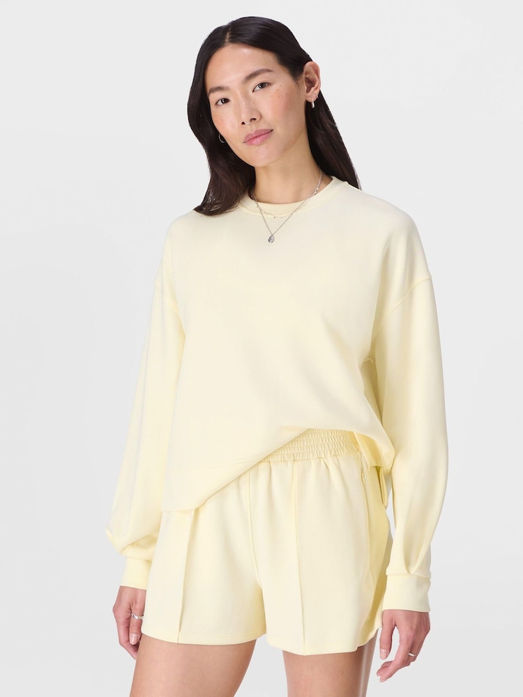 Sweaty Betty Yellow Sand Wash CloudWeight Sweatshirt