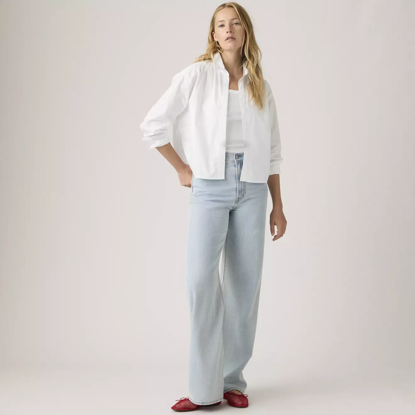 Ribcage Wide Leg Lightweight Jeans