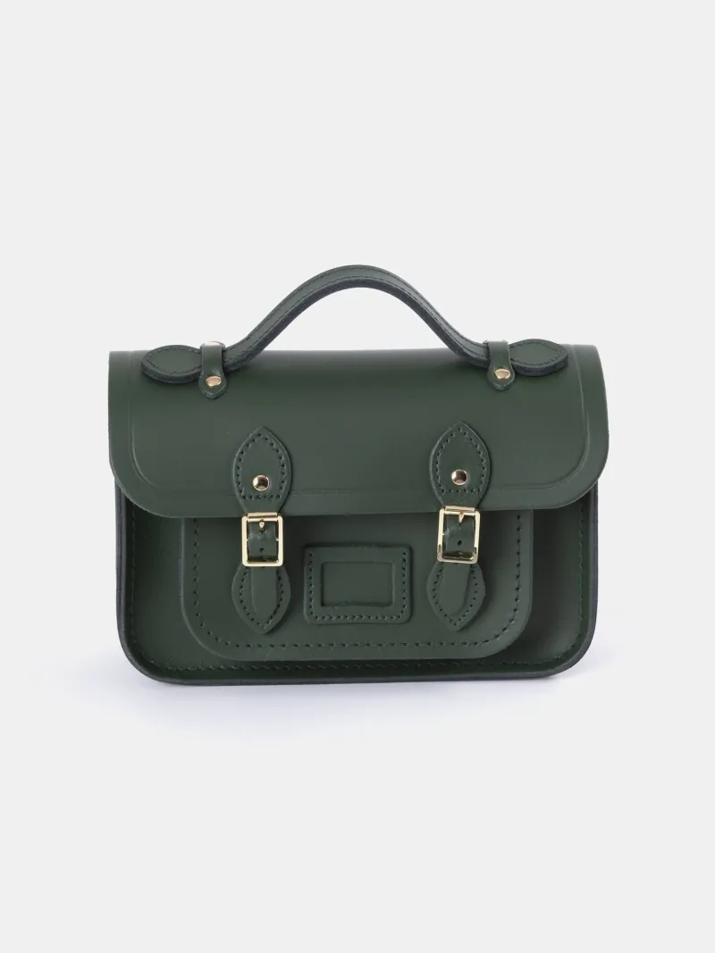 The Mini - Green Small Leather Satchel — image 1 of 4