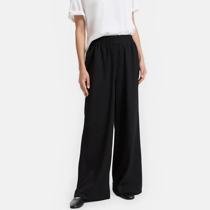 Elasticated Waist Loose Fit Wide Leg Trousers — image 1 of 4